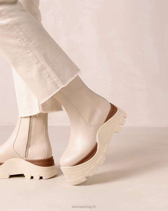 femmes crème de marcona P64N331 Alohas saphir marcona - bottes en cuir blanc