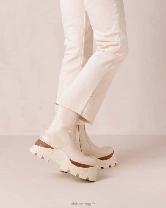 femmes crème de marcona P64N331 Alohas saphir marcona - bottes en cuir blanc