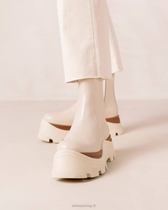 femmes crème de marcona P64N331 Alohas saphir marcona - bottes en cuir blanc