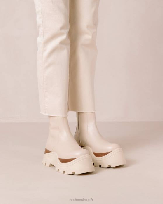 femmes crème de marcona P64N331 Alohas saphir marcona - bottes en cuir blanc