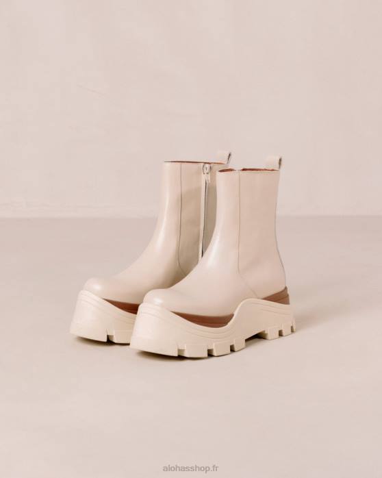 femmes crème de marcona P64N331 Alohas saphir marcona - bottes en cuir blanc