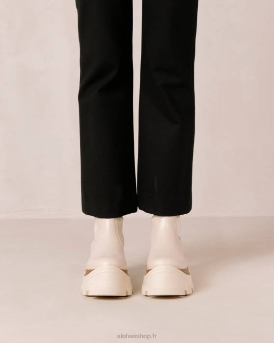 femmes crème de marcona P64N577 Alohas phoenix marcona - bottes en cuir blanc