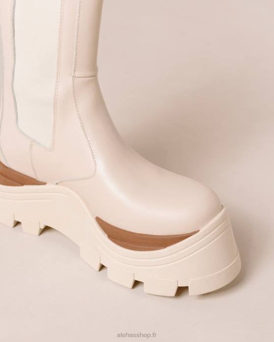 femmes crème de marcona P64N577 Alohas phoenix marcona - bottes en cuir blanc
