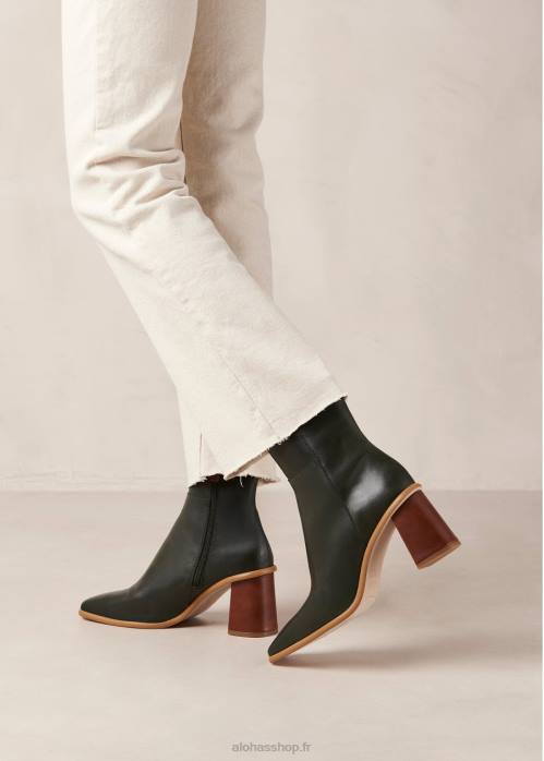 femmes forêt verte P64N458 Alohas west - bottes en cuir vert