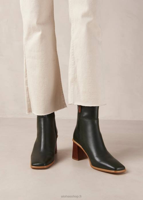 femmes forêt verte P64N458 Alohas west - bottes en cuir vert