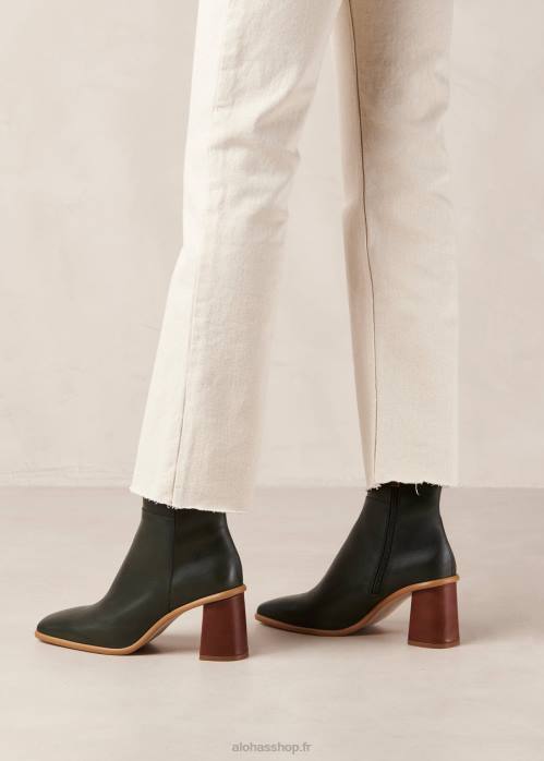 femmes forêt verte P64N458 Alohas west - bottes en cuir vert
