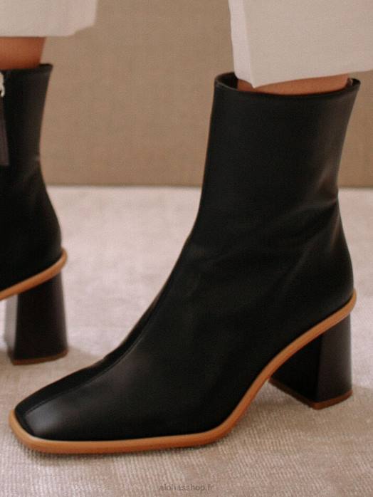 femmes gris P64N463 Alohas west - bottes en cuir vegan gris foncé