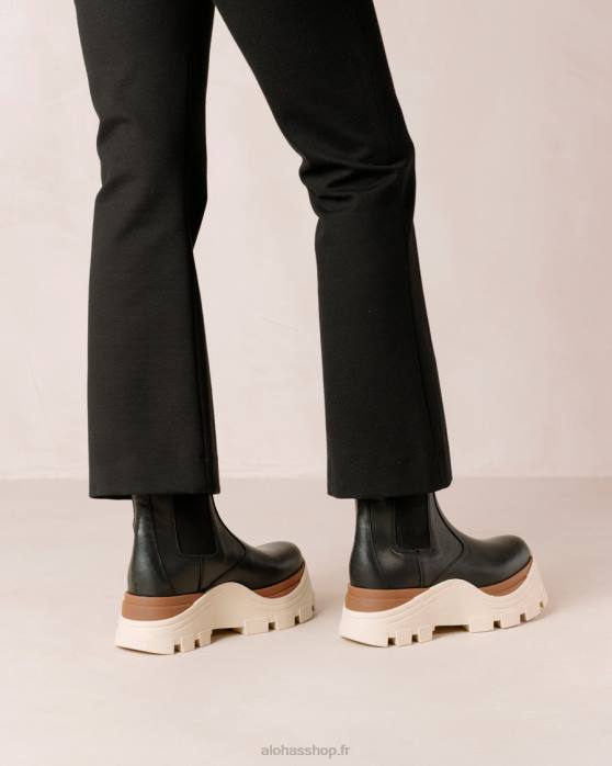 femmes marcona noir P64N578 Alohas phoenix marcona - bottes en cuir noir