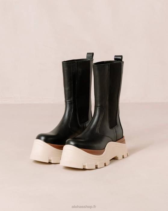 femmes marcona noir P64N578 Alohas phoenix marcona - bottes en cuir noir