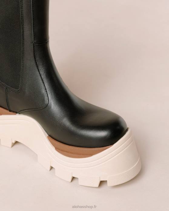 femmes marcona noir P64N578 Alohas phoenix marcona - bottes en cuir noir