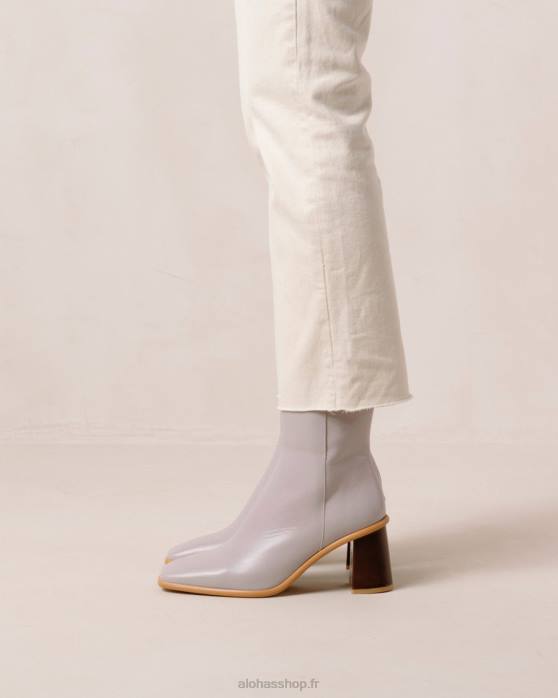 femmes mauve P64N227 Alohas west vintage - bottes en cuir violet