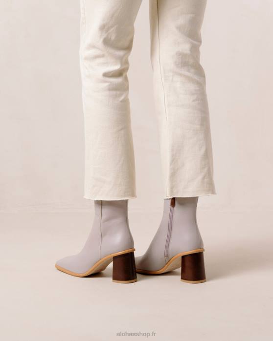 femmes mauve P64N227 Alohas west vintage - bottes en cuir violet