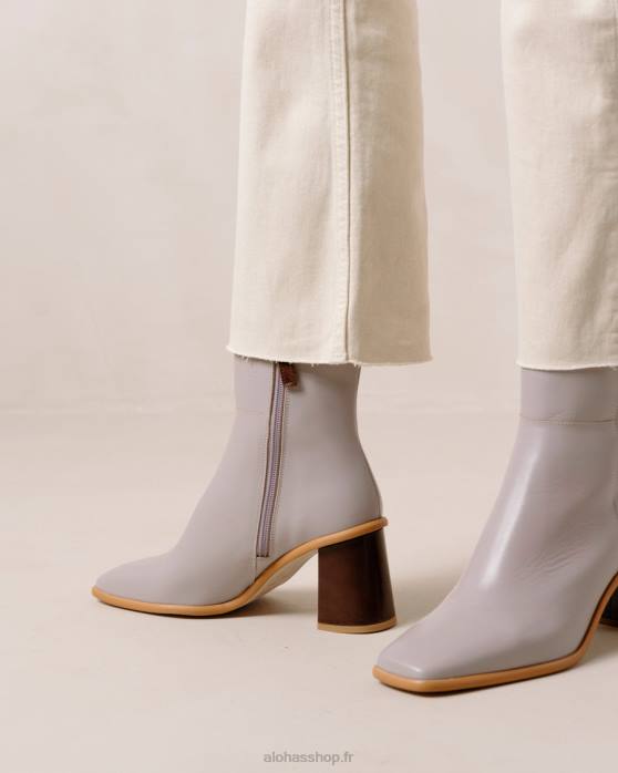 femmes mauve P64N227 Alohas west vintage - bottes en cuir violet