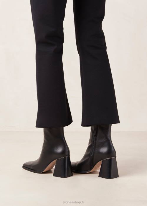 femmes noir P64N145 Alohas sud - bottes en cuir noir