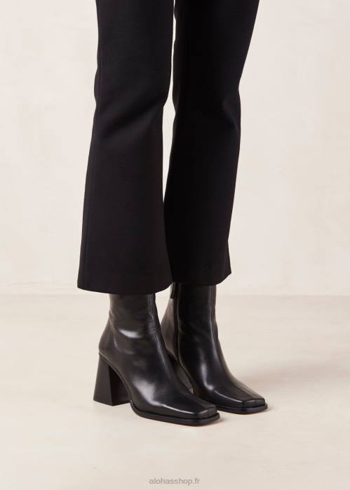 femmes noir P64N145 Alohas sud - bottes en cuir noir