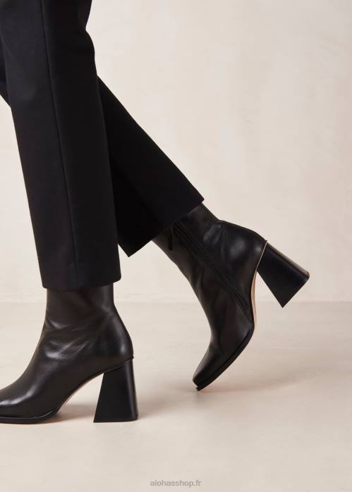 femmes noir P64N145 Alohas sud - bottes en cuir noir