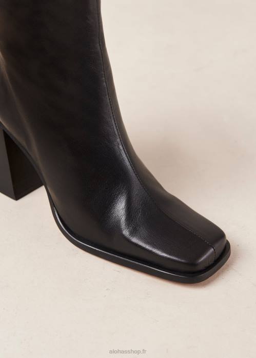 femmes noir P64N145 Alohas sud - bottes en cuir noir