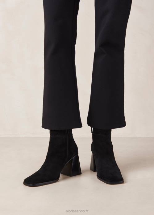 femmes noir P64N149 Alohas sud - bottes en daim noir