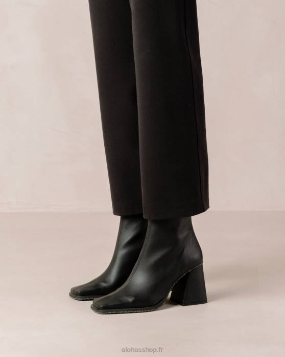femmes noir P64N200 Alohas south corn - bottes en cuir végétalien noir