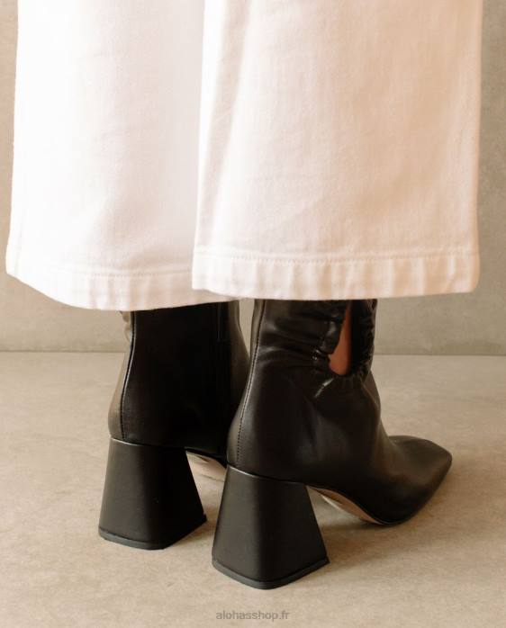 femmes noir P64N319 Alohas pigment - bottes en cuir vegan noir