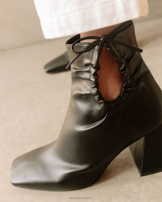 femmes noir P64N319 Alohas pigment - bottes en cuir vegan noir