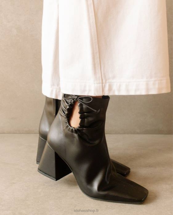 femmes noir P64N319 Alohas pigment - bottes en cuir vegan noir