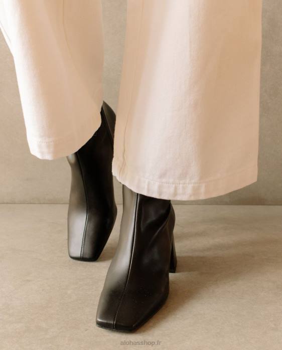 femmes noir P64N319 Alohas pigment - bottes en cuir vegan noir