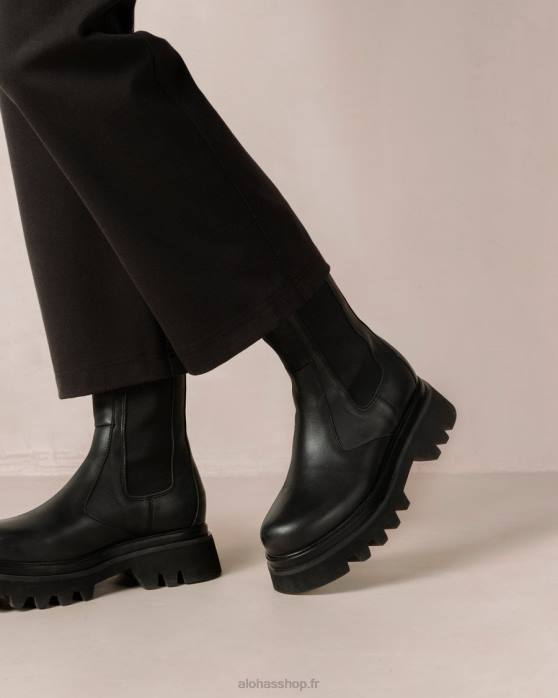 femmes noir P64N354 Alohas all rounder - bottes en cuir noir