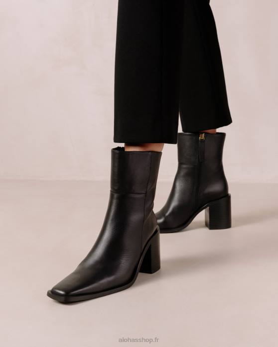 femmes noir P64N581 Alohas julie - bottes en cuir noir