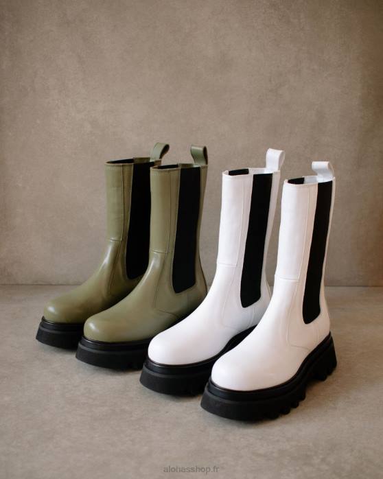 femmes olive poussiéreuse P64N358 Alohas all rounder - bottes en cuir vert