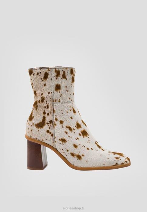 femmes petit imprimé vache marron P64N461 Alohas ouest - bottes marron