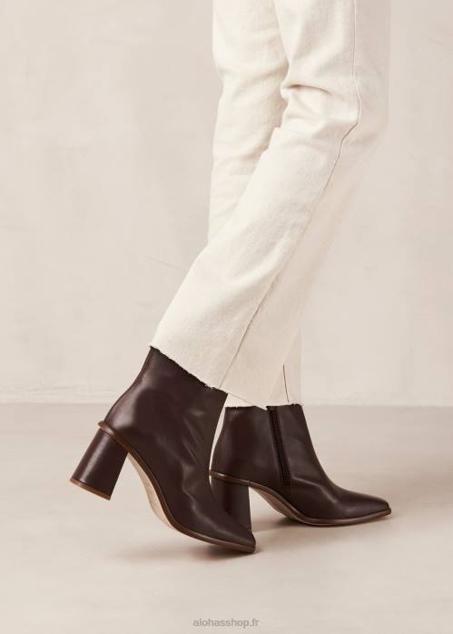 femmes vin du cap bourgogne P64N344 Alohas cape ouest - bottes en cuir rouge
