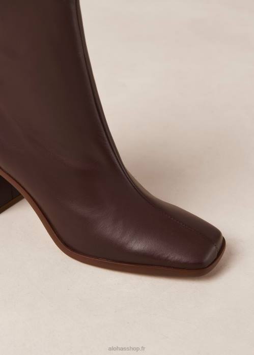 femmes vin du cap bourgogne P64N344 Alohas cape ouest - bottes en cuir rouge