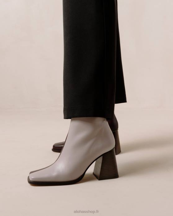 femmes vin mauve de bourgogne P64N195 Alohas sud bicolore - bottines en cuir bordeaux et mauve