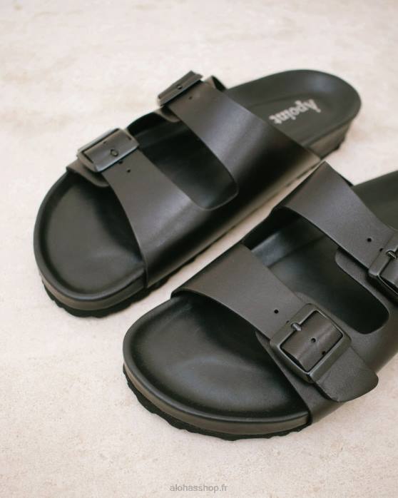femmesP64N566 Alohas homey - sandales en cuir noir