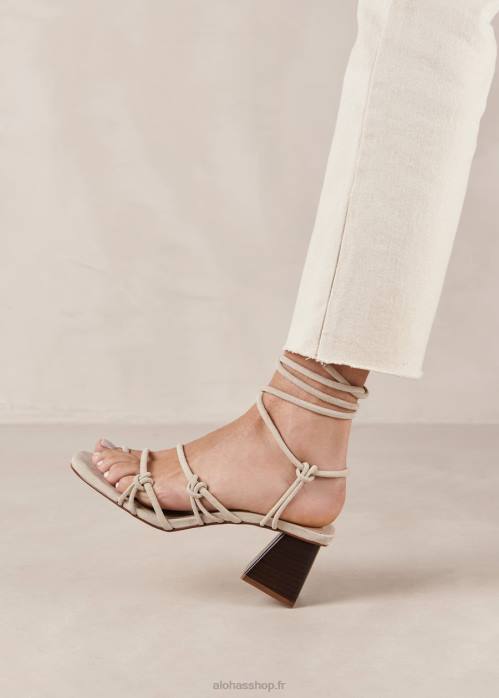 femmes Ivoire P64N239 Alohas goldie - sandales en cuir blanc