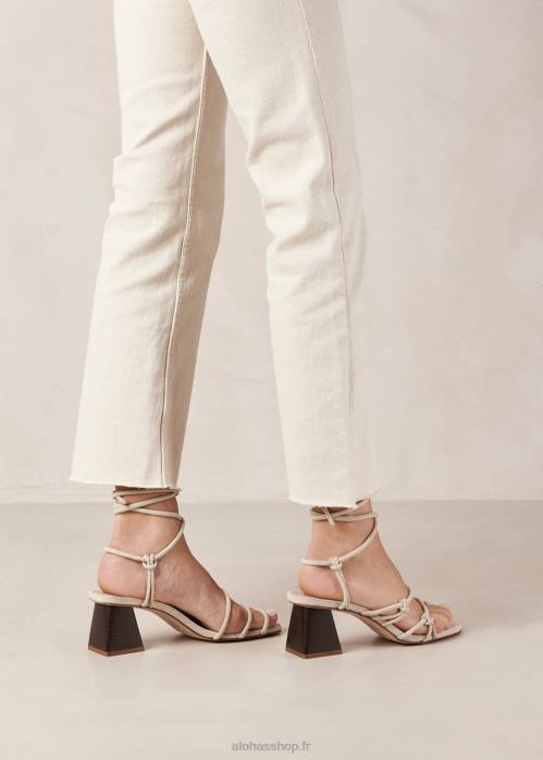 femmes Ivoire P64N239 Alohas goldie - sandales en cuir blanc