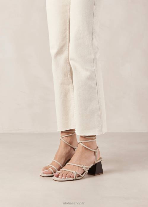 femmes Ivoire P64N239 Alohas goldie - sandales en cuir blanc
