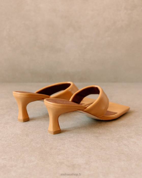 femmes biscuit brun P64N497 Alohas jolla - sandales en cuir vegan marron