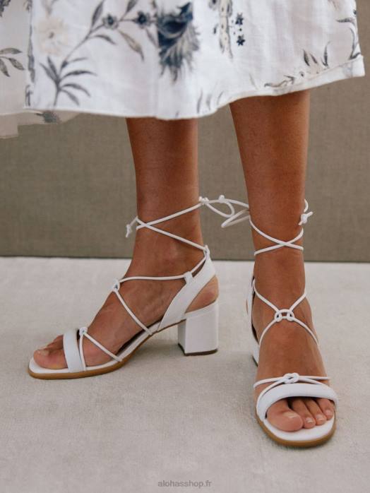femmes blanc P64N177 Alohas sophie - sandales en cuir vegan blanc