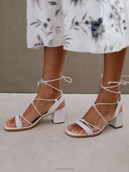 femmes blanc P64N177 Alohas sophie - sandales en cuir vegan blanc