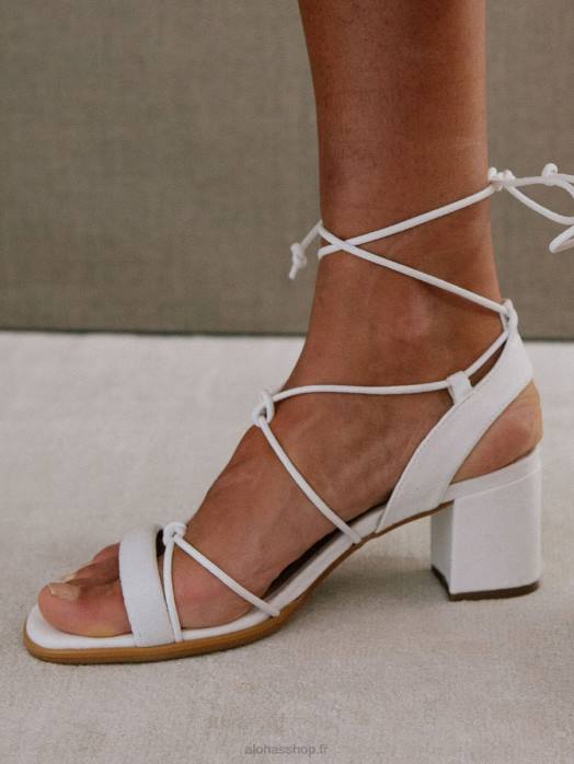 femmes blanc P64N177 Alohas sophie - sandales en cuir vegan blanc