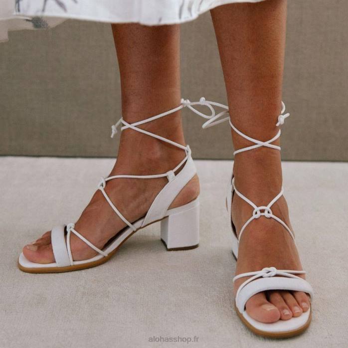 femmes blanc P64N177 Alohas sophie - sandales en cuir vegan blanc