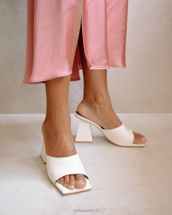 femmes blanc P64N489 Alohas dune - sandales en cuir blanc