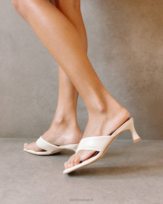 femmes blanc chaud P64N500 Alohas jolla - sandales en cuir vegan blanc