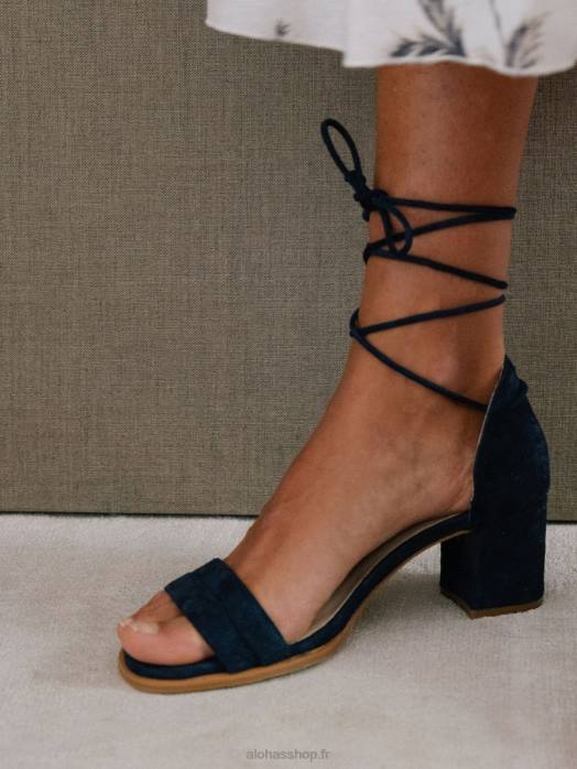 femmes bleu P64N249 Alohas dakota - sandales en daim bleu