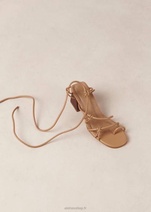 femmes bronzage de maïs P64N246 Alohas goldie - sandales en cuir vegan marron