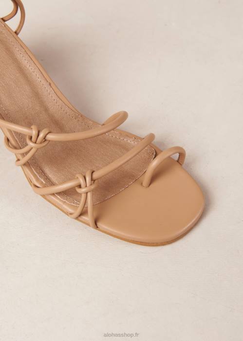 femmes bronzage de maïs P64N246 Alohas goldie - sandales en cuir vegan marron