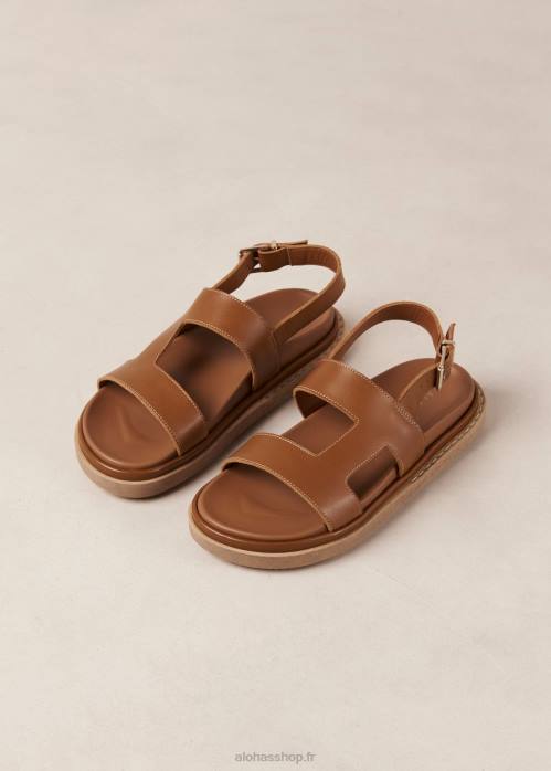 femmes bronzer P64N323 Alohas lorelei - sandales en cuir marron