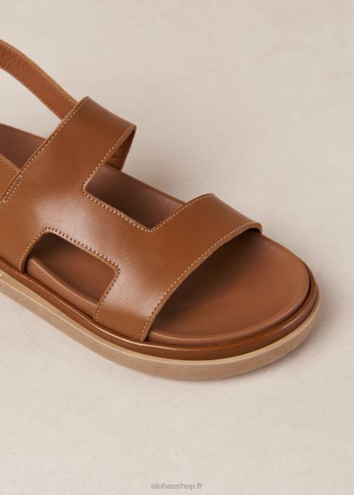 femmes bronzer P64N323 Alohas lorelei - sandales en cuir marron